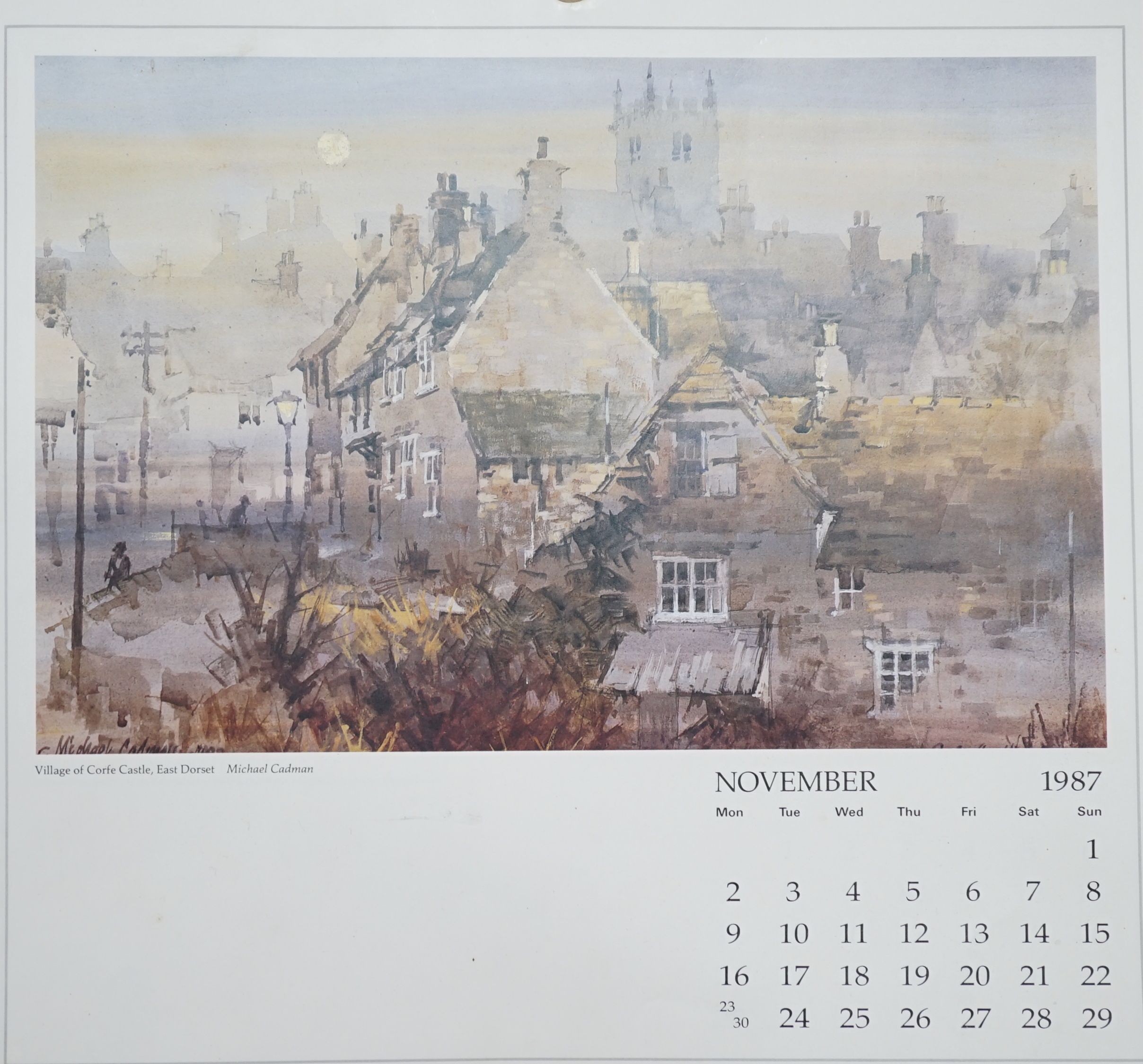 Michael Cadman (1920-2012), 10 assorted calendars featuring the work of the artist, 1970s – 1990s